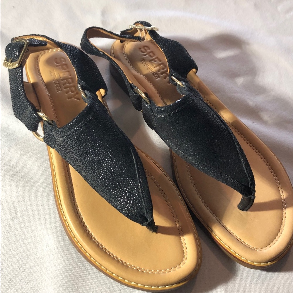 Sperry Black and Tan Women's Sandals